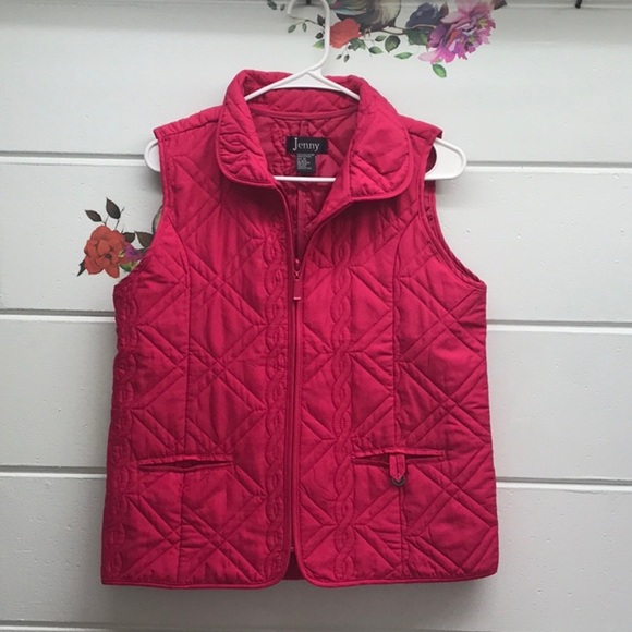 Fuschia Quilted Vest size Medium - Picture 1 of 3